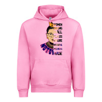 Fuchsia Pink RBG Ruth Bader Ginsburg Women Belong In All Places Urban Hoodie - Bettercallsaul