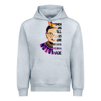 Heather Grey RBG Ruth Bader Ginsburg Women Belong In All Places Urban Hoodie - Bettercallsaul