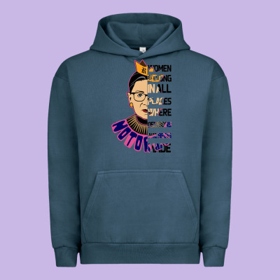 Rbg Ruth Bader Ginsburg Women Belong In All Places Urban Hoodie Designed By Bettercallsaul
