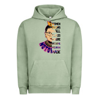 Pigment Oil Green RBG Ruth Bader Ginsburg Women Belong In All Places Urban Hoodie - Bettercallsaul