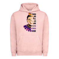 Pigment Salmon RBG Ruth Bader Ginsburg Women Belong In All Places Urban Hoodie - Bettercallsaul