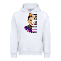 White RBG Ruth Bader Ginsburg Women Belong In All Places Urban Hoodie - Bettercallsaul
