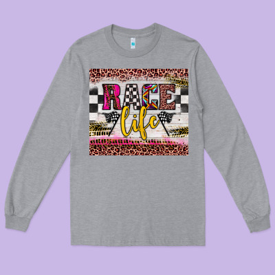Race Life Long Sleeve Tee Designed By Jahusdesignshop