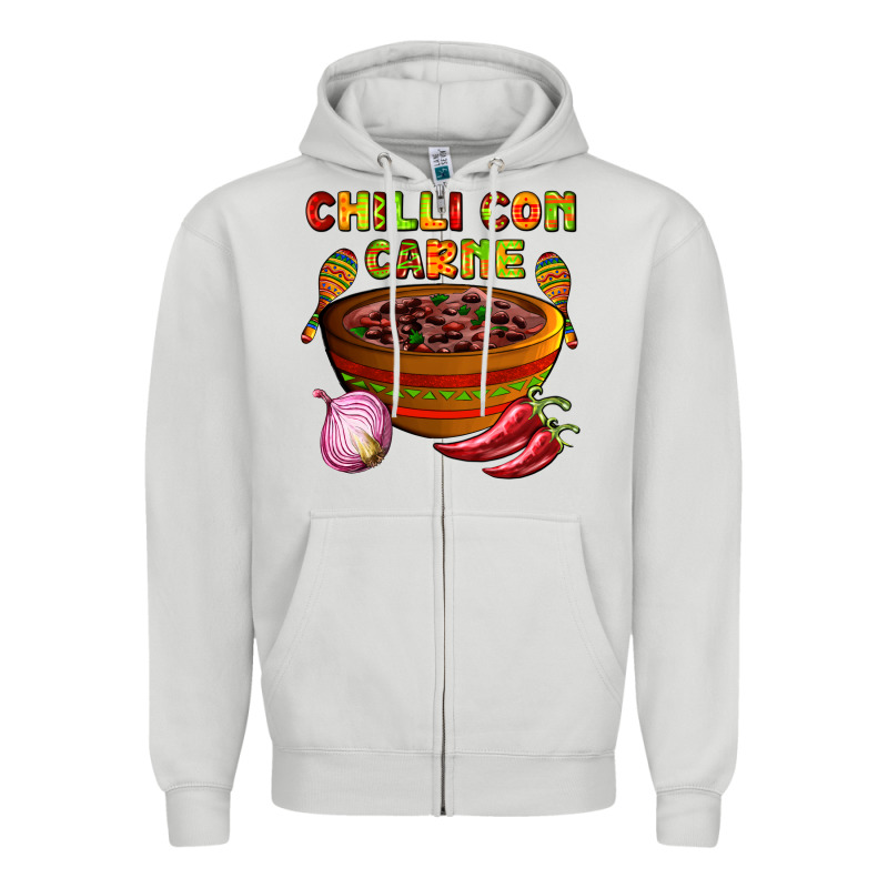 Chilli Con Carne  With Chilli Pepper Zipper Hoodie by AdoDesignShop | Teevron