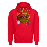 Red chilli con carne  with chilli pepper Zipper Hoodie - AdoDesignShop