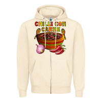 Sandshell chilli con carne  with chilli pepper Zipper Hoodie - AdoDesignShop