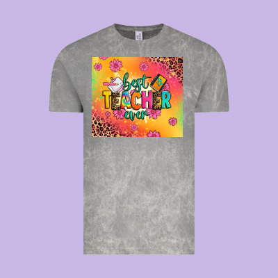 Best Teacher Ever Vintage Tee Designed By Zillion Design Studio
