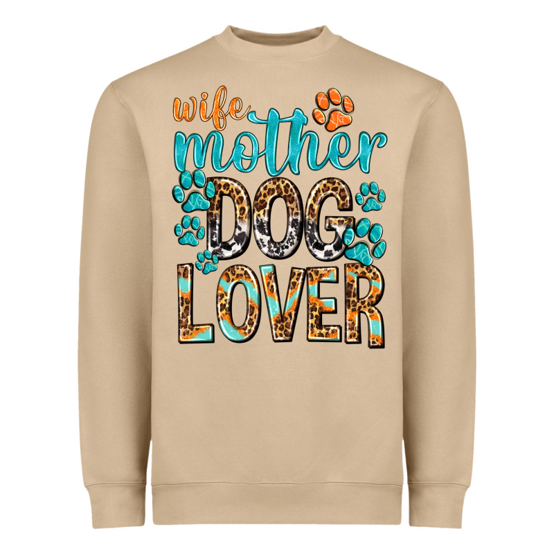 Wife Mother Dog Lover With Paws Heavyweight Sweatshirt by texasbilliewilder | Teevron