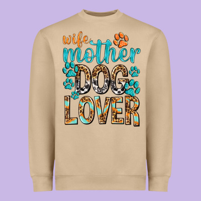 Wife Mother Dog Lover With Paws Heavyweight Sweatshirt Designed By Texasbilliewilder