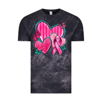 Cloud Black Breast Cancer Hearts Vintage Tee - texasbilliewilder