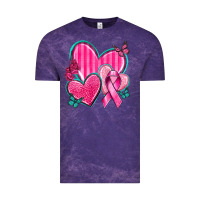 Cloud Purple Breast Cancer Hearts Vintage Tee - texasbilliewilder