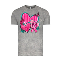 Cloud Rock Breast Cancer Hearts Vintage Tee - texasbilliewilder