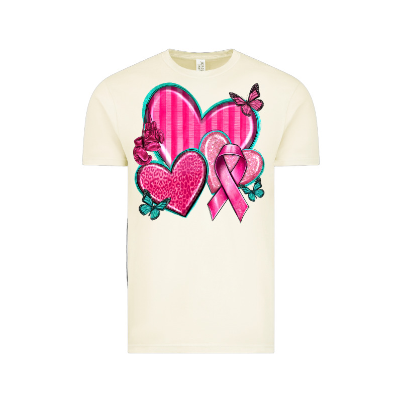 Breast Cancer Hearts Vintage Tee by texasbilliewilder | Teevron