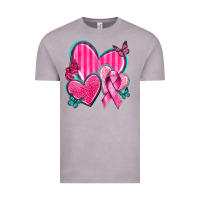 Vintage Zinc Breast Cancer Hearts Vintage Tee - texasbilliewilder