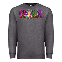 Charcoal Heather nola cake mardi gras Premium Sweatshirt - MaliasSmallBusiness