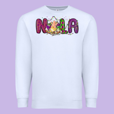 Nola Cake Mardi Gras Premium Sweatshirt Designed By Maliassmallbusiness