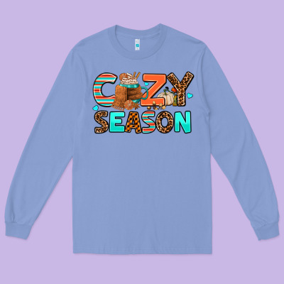 Cozy Season Long Sleeve Tee Designed By Adodesignshop