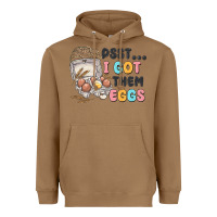 Toasted Coconut psst i got them eggs Heavyweight Hoodie - MaliasSmallBusiness