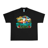Black hello summer Urban Heavy Tee - SublimationCraftShop