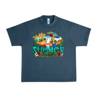 Midnight Navy hello summer Urban Heavy Tee - SublimationCraftShop