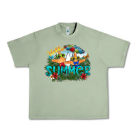 Oil Green hello summer Urban Heavy Tee - SublimationCraftShop