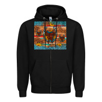 Black saddle horseshoe leopard sunflower Zipper Hoodie - Artiststas