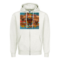 Oatmeal Heather saddle horseshoe leopard sunflower Zipper Hoodie - Artiststas