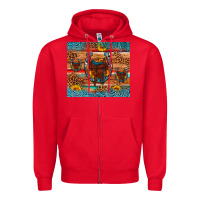 Red saddle horseshoe leopard sunflower Zipper Hoodie - Artiststas