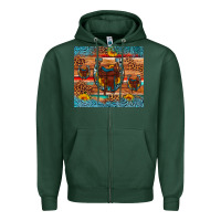 Sports Green saddle horseshoe leopard sunflower Zipper Hoodie - Artiststas