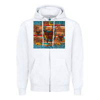 White saddle horseshoe leopard sunflower Zipper Hoodie - Artiststas