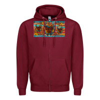 Burgundy saddle horseshoe  sunflower leopard license plate Zipper Hoodie - Artiststas