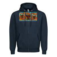 Navy saddle horseshoe  sunflower leopard license plate Zipper Hoodie - Artiststas