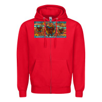 Red saddle horseshoe  sunflower leopard license plate Zipper Hoodie - Artiststas