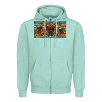 Seafoam saddle horseshoe  sunflower leopard license plate Zipper Hoodie - Artiststas