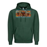 Sports Green saddle horseshoe  sunflower leopard license plate Zipper Hoodie - Artiststas