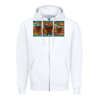 White saddle horseshoe  sunflower leopard license plate Zipper Hoodie - Artiststas