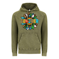 Vintage Olive teacher sunflower tbw Vintage Hoodie - texasbilliewilder