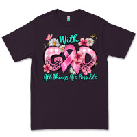 Plum with god all things are possible Premium Tee - BarkalooDesign