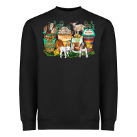 Black goats coffee cups Heavyweight Sweatshirt - Zillion Design Studio