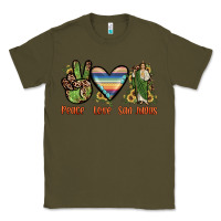 Army Green peace love san judas Classic Tee - JahusDesignShop