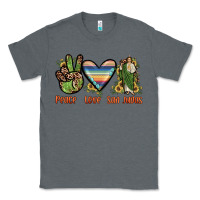 Charcoal Heather peace love san judas Classic Tee - JahusDesignShop