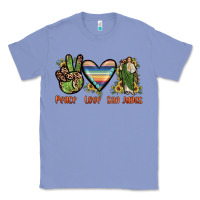 Colony Blue peace love san judas Classic Tee - JahusDesignShop