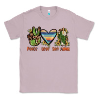 Lilac peace love san judas Classic Tee - JahusDesignShop