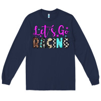 Navy let's go racing Long Sleeve Tee - JahusDesignShop