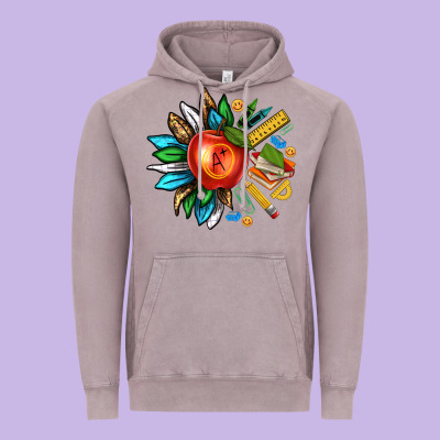 Vintage Hoodie teacher sunflower