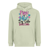 Matcha pink or blue big sister loves you Heavyweight Hoodie - MaliasSmallBusiness