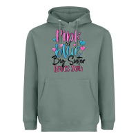 Sage pink or blue big sister loves you Heavyweight Hoodie - MaliasSmallBusiness
