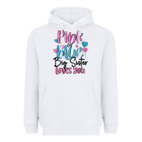 White pink or blue big sister loves you Heavyweight Hoodie - MaliasSmallBusiness