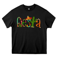 Black fiesta Heavy Core Tee - RacoonDesign