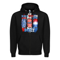Black red white and boozy Zipper Hoodie - JahusDesignShop
